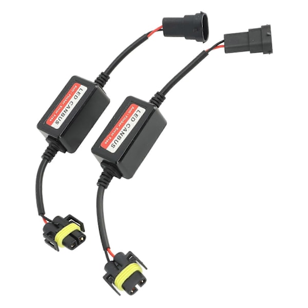 2 stk. H8 H9 H11 LED Canbus Dekoder 12V Feilfri Anti-flimmer Dekoder for LED Hovedlys Tåkelys LGL