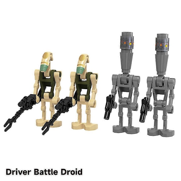 8 st Star Wars Minifigurer Byggklossar Leksakssats 1.77 tum Stridsdroider Klontrupper Actionfigurer Samlarobjekt Byggset för Pojkar Barn