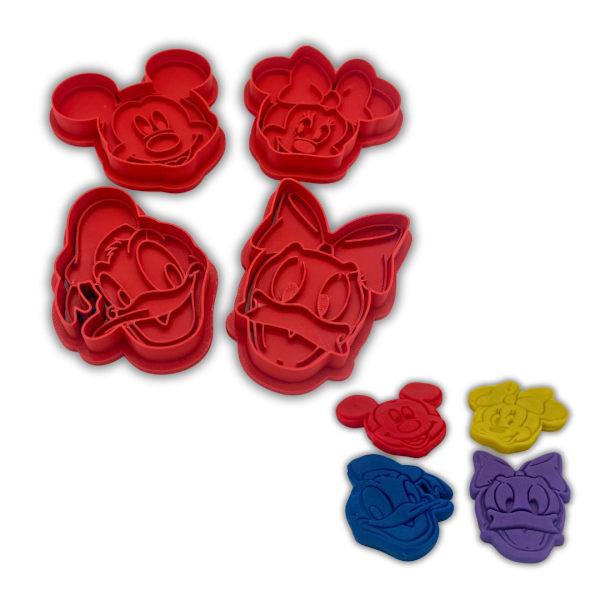 Mickey Mouse kakform bakning Minnie Donald Daisy Röd M (LGL)
