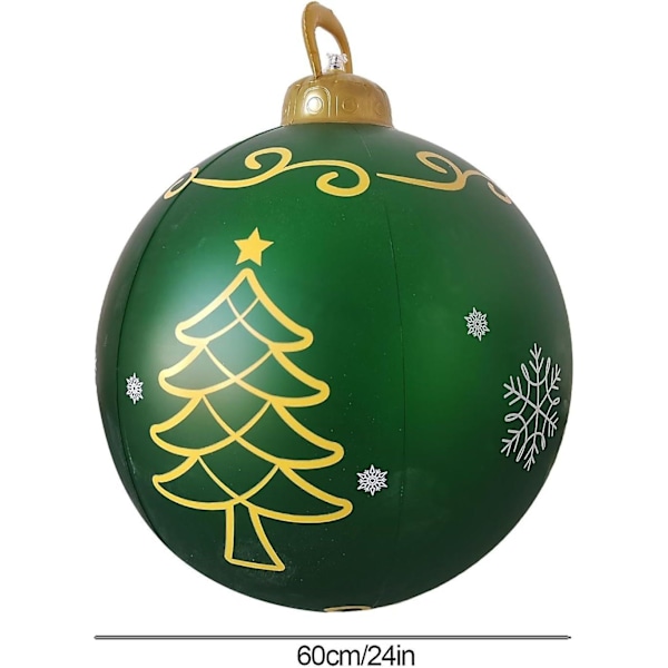 Oppustelig Julekugle - Vandtæt PVC Oppustelig Kugle til Jul - Dekorationsgenstande til Græsplæne, Hall, Have, Græsplæne, Indgang, F (LGL)