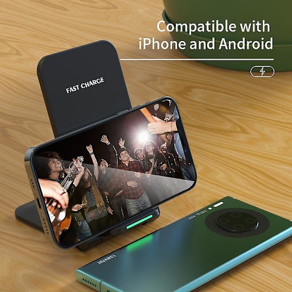 30W langaton laturiteline iPhone 14 13 12 11 Pro X Xs Max Xr Samsung S21 S20 Qi pikalatausasema puhelinpidike [GGL]