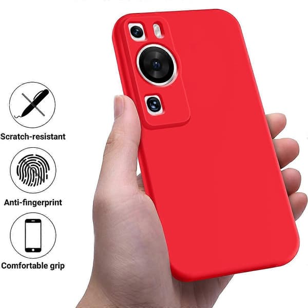 Flydende silikone etui til Huawei P60/P60 Pro (LGL) Red