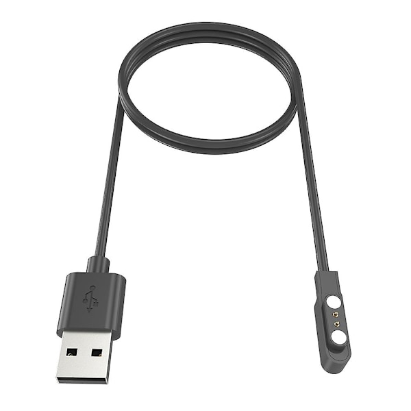 För QCY Watch GTC/Watch WA22GTCA USB 60CM Kabel Magnetisk Klockladdare Laddningsdocka - Svart [GGL]