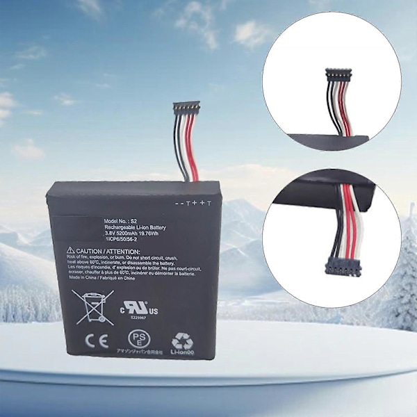 Anvendelig til Ring Video Doorbell S2 Batteri Elektronisk Dørklokke Katteøje Batteri LGL