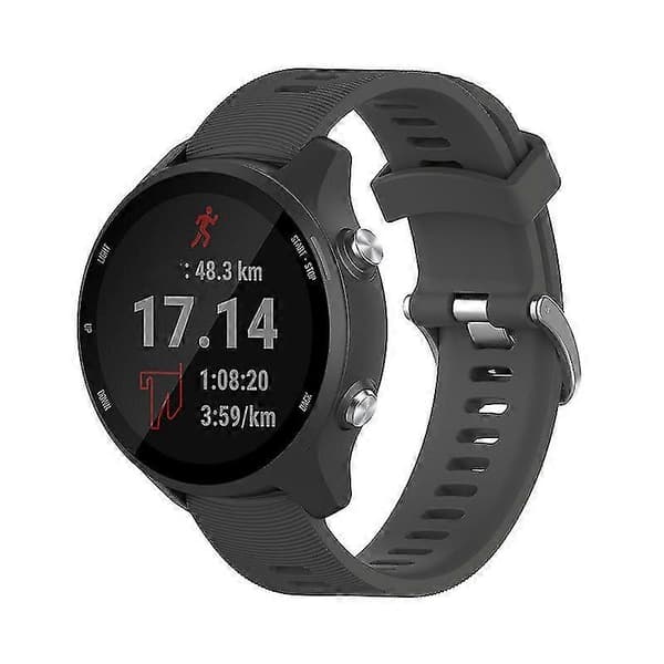 Garmin Forerunner 245 Silikone Urrem Udskiftningsrem til Forerunner 245 (LGL) Grey