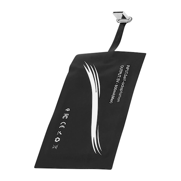 Litteä kaapelisovitinpaketti Langaton QI-lataussovitin älypuhelimelle Micro-USB-portti LGL Black