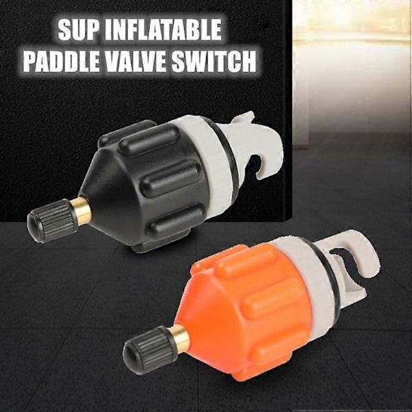 1-2X Luftventiladapter SUP Pump Kompressor Paddleboard Uppblåsbar Båt Bil Auto LGL orange 1pc