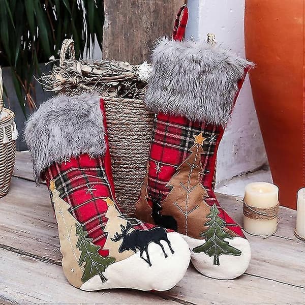 Juldekorationer, julklappspåsar och strumpor, presentpåsar för barn, godispåsar (LGL)