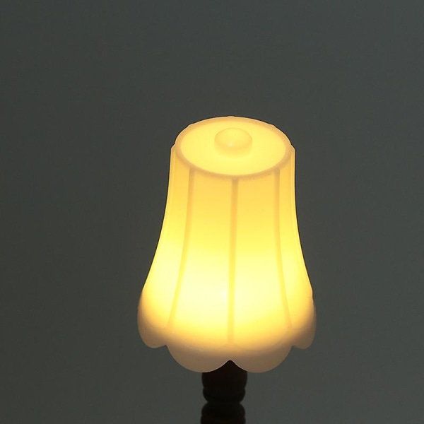 1:12 Dockskåp Miniatyr Golvlampa LED Ljus Dockskåpsmöbler Leksak[GL]