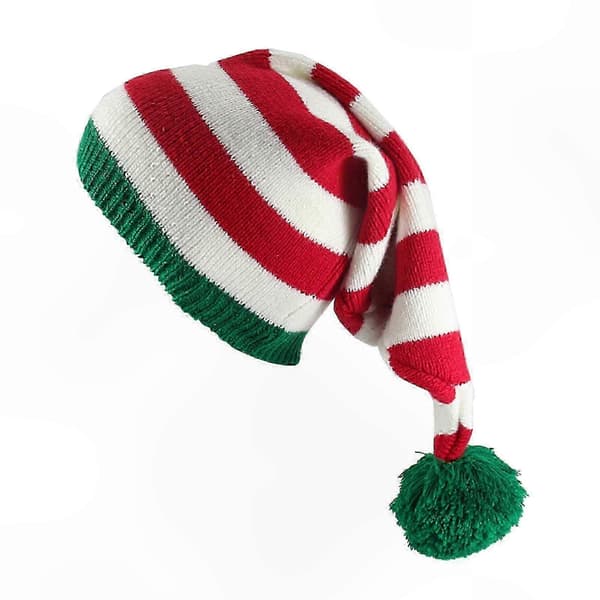 Stickad Vintermössa med Pom Pom - Mysig Randig Mössa för Män & Kvinnor (LGL) C
