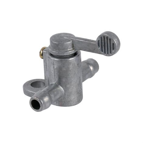 Inline drivstoffbryter, 8 mm 5/16 drivstoffkran, aluminium, normalt åpen, 1-veis, inline-montering, spak, sølv, manuell (LGL)