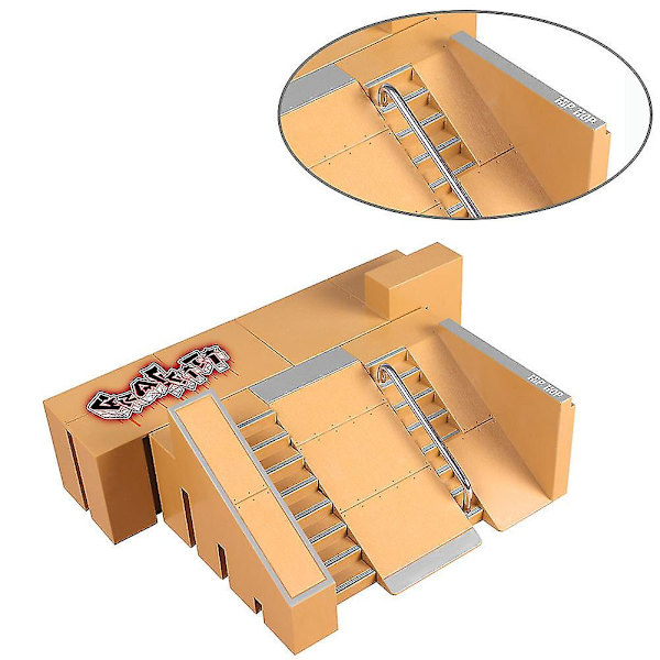 Mini Finger Skateboard Venue Kombination Legetøj Børn Skateboard Rampe Spor Uddannelsesmæssige Legetøjssæt (LG)