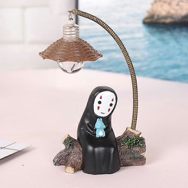 Temperamentsfull Vegg No Face Man Nattlys Chi Chihiro Bord Skrivebordslampe Miyazaki Hayao Anime Kaonashi Barnegave LGL style478