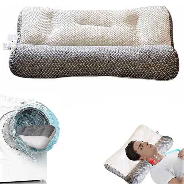 Ergonomisk kudde i memory foam för lindring av nacksmärta, ortopedisk design (LGL) Grey 48*74cm