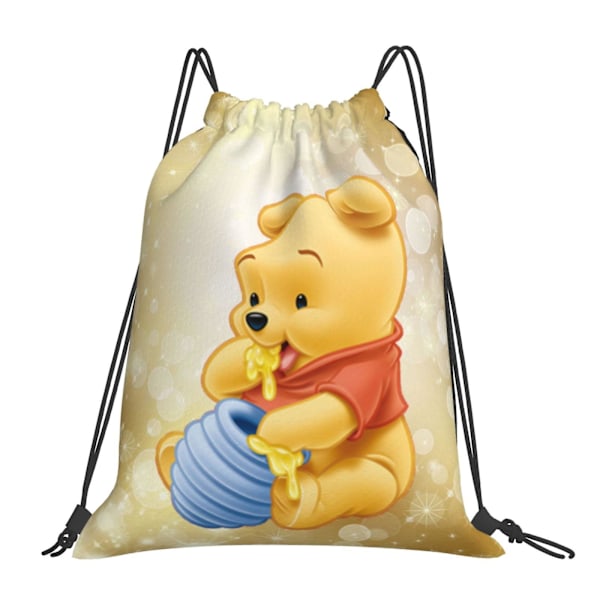 Sööt Winnie Pooh -vetoketjullinen reppu Kuntosalireput Urheilukassi Ulkokäyttöinen Kannettava Päiväreppu Fitness-joogan Uimisen Vaelluksen Kiipeilyn Matkustamisen Kouluun M 42cmx50cm