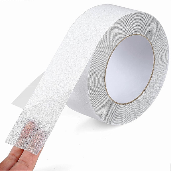 5cm x 10m Transparent Halkskyddstejp för Inom- och Utomhusbruk, Vattentät Halkskyddstejp för Trappor Stegar Badrum LGL
