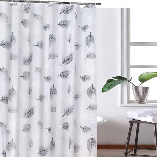 Duschdraperifoder för Badrum 180 x 200cm 100% PEVA - Vattentätt, 3D-effekt, Miljövänlig Design, Rostfria Öglor (LGL)