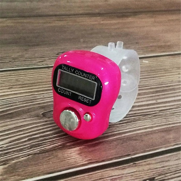 Liten mini räknare LED räknare fingerring räknare nyckelräknare LGL Red