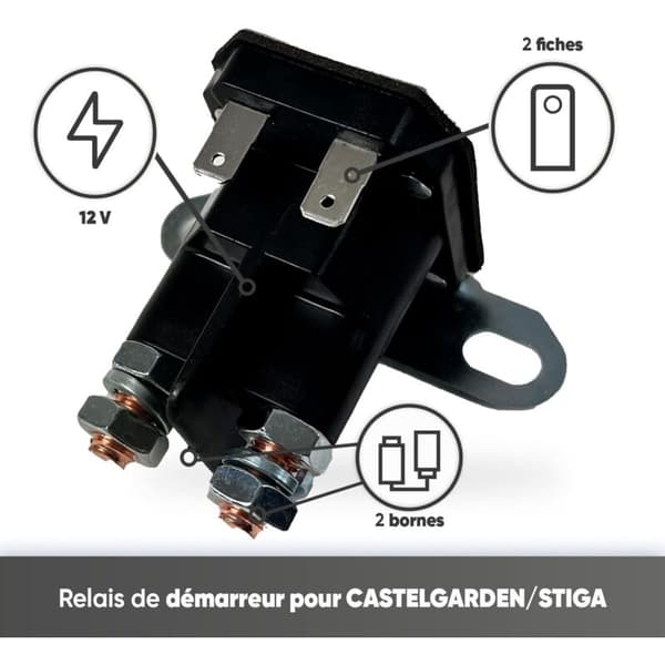 Startrelé - Reservedel for Castelgarden og Stiga sitteklippere (LGL)