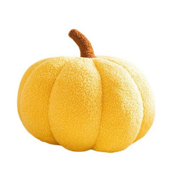 Pehmoinen kurpitsalevy Pehmoinen täytetty kurpitsa Heittotyyny Pehmeä kiitospäivän Halloween-kurpitsa Koristeellinen sohvatyyny Kurpitsalevyt[GL] Yellow - 35cm