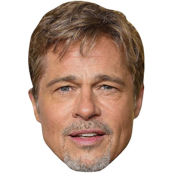 Brad Pitt (Getskägg) Kändismask, Platt Kortansikte (LGL)