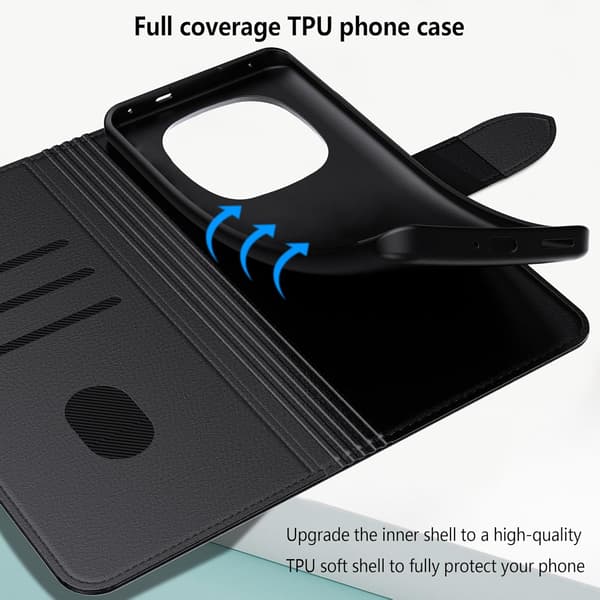 BINFEN Lompakkokotelo Xiaomi Redmi Note 14 Pro+ 5G - Musta (LGL)