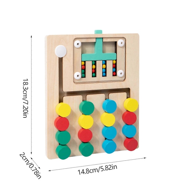 Tre 4-kanals Fargerike Kuler Gåbrett Puslespill Lære Fire Farger Kuler Gåspill Tanketrening Feriegave FLYE241575 LGL Multicolor