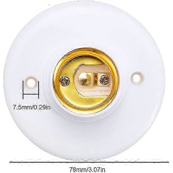 E27 Lampunpidike, Seinäruuvipistoke, LED-lampun kanta-adapteri, E27-lampulle Muovinen pyöreä ruuvipistoke 10 kpl (LGL)