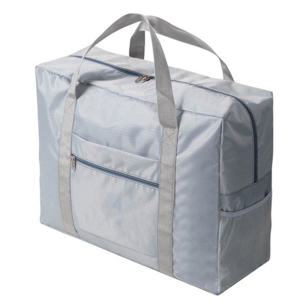 Reise Duffel Bag med erme for koffert Multifunksjonell stor kapasitet Håndbagasje Tote for trillekofferthåndtak Ny Light Grey