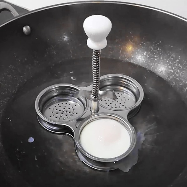 Kestävä ruostumattomasta teräksestä valmistettu munankeitin, helppokäyttöinen uppomunien aamiaisbrunssille, 1 LGL SIZE 2