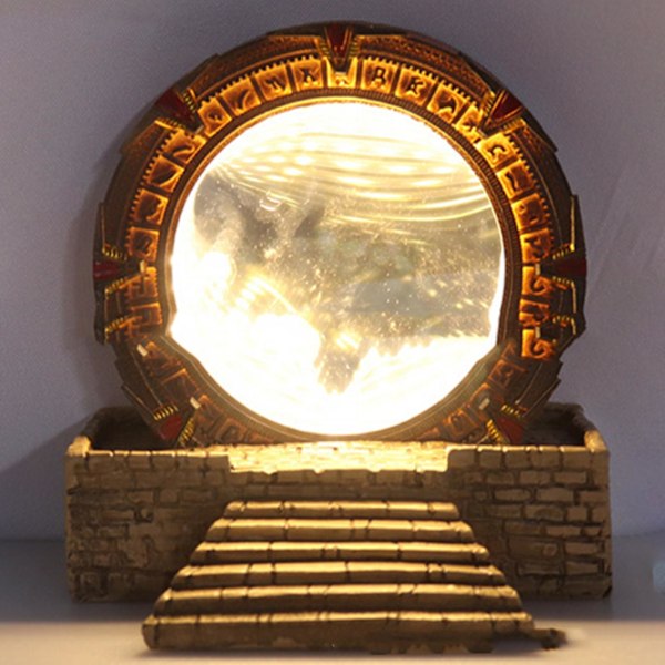 Dekorativt nattlys, delikat energisparende kreativ 3d Atlantis Stargate bordlampe hjemmedekor [LGL]