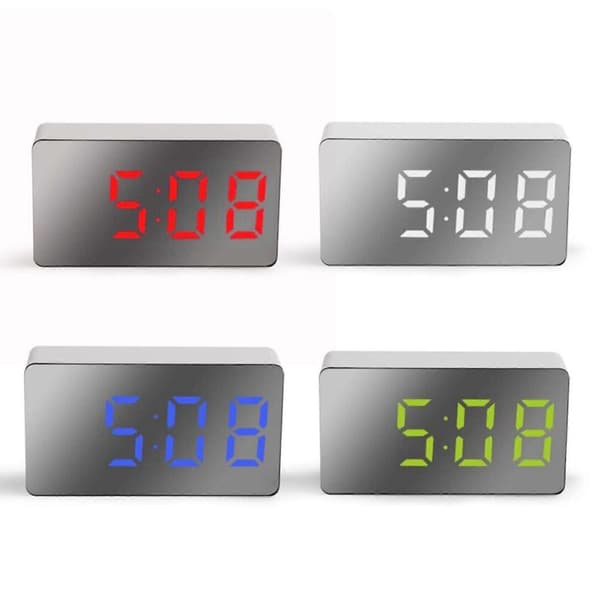 LED väckarklocka digital väckarklocka kalender snooze alarm klocka (LGL) Red