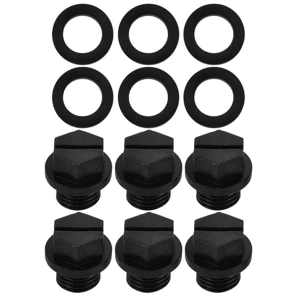 6 st Poolpumpsplugg Poolpluggar Poolpumps Reservdelar Poolpumpsplugg (LGL) Black 1.80X1.20X1.20CM