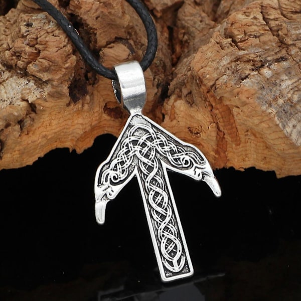 Norse Vikings nordisk vedhæng halskæde Tiwaz / Tyr Rune Viking amulet vedhæng halskæde nordisk talisman [GGL]