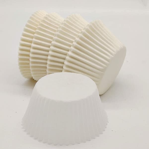 Premium Hvide Fedttætte Cupcake Forme Muffin Papir Bageforme Standard Størrelse (LGL)