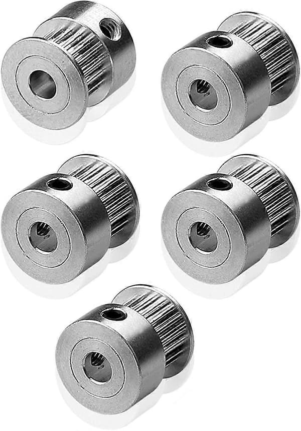 5 stk. 2GT 20 tenner 5mm synkront reimhjul for 3D-printer (LGL)