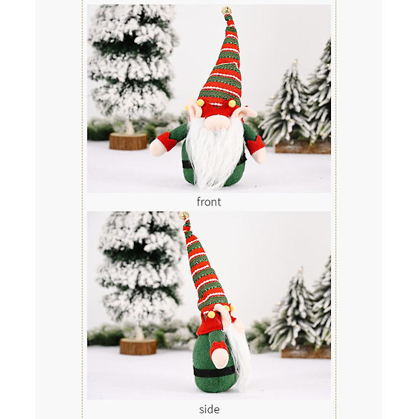 Julepynt Ansiktsløs Elf Nisse Ornament Med Myk Klut Og Plysj Hudvennlig 12.00*3.00*35.00