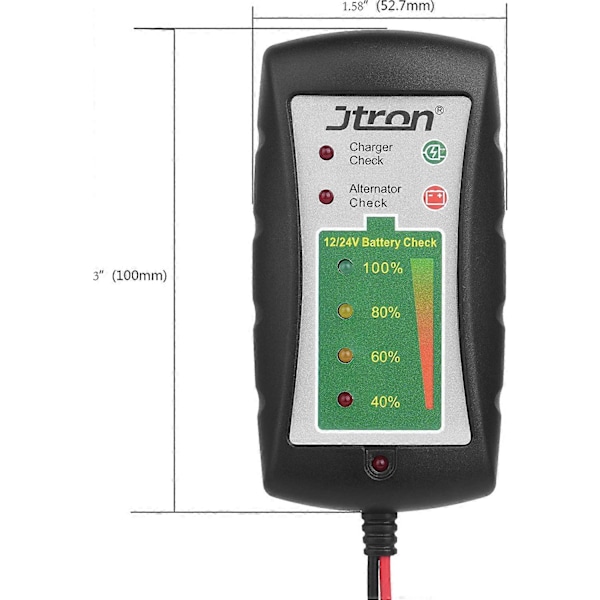 12/24 V DC Bilbatteritester med LED-generator til bil, motorcykel, lastbil, batteri (LGL)