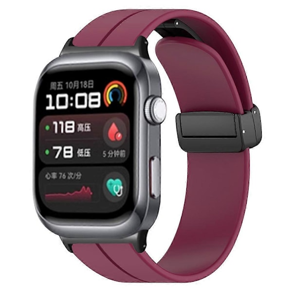 För Huawei Watch D2 Magnetiskt Vikspänne Silikon Klockarmband Ersättningsarmband LGL Multicolor Style H