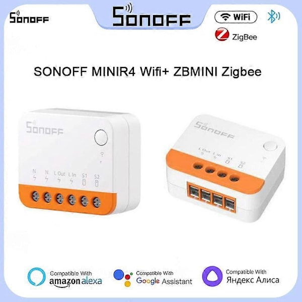 SONOFF MINIR4 ZBMINI Ekstrem Wi-Fi/Zigbee MINI Smart Bryter EWeLink APP Fjernkontroll Kontroll Frakoble Relémodus Smart Bryter LGL Combination package