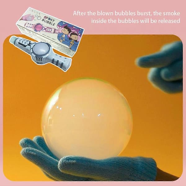 Handhållen Bubbelmaskin Roliga Säkra Elastiska Bubblor Handskar för Barn (LGL) Pink