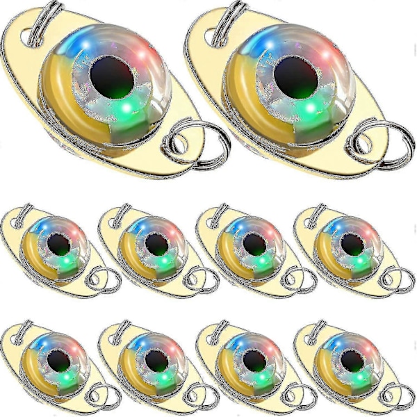 10 stk. LED Farge Lys Fiske Lokkemiddel Fiske Skje Lokkemiddel Blinklys (LGL)