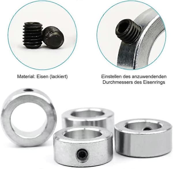 Set med 4 justeringsringar - 20 mm - För skottkärror - Axelsäkerhet (LGL)