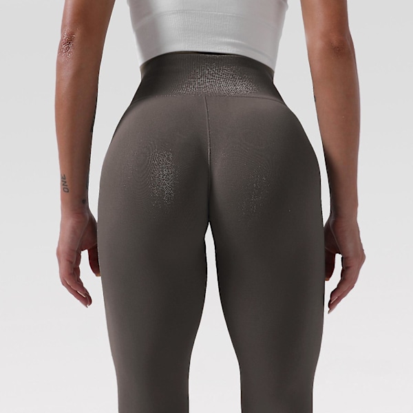 Hurtigtørkende yogaklær for kvinner, treningstights, yogabukser LGL Dark brown S
