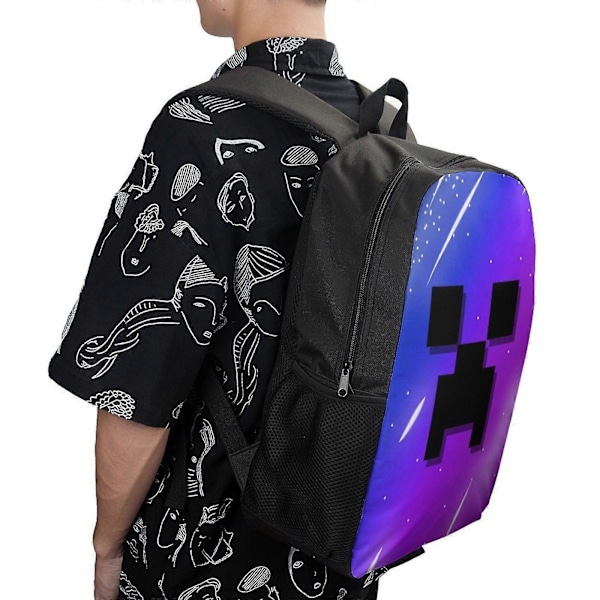 g836 Minecraft Ryggsäck Stor Kapacitet Laptopväska Lättvikt Justerbara Remmar Casual Stor Kapacitet vbv836 LGL