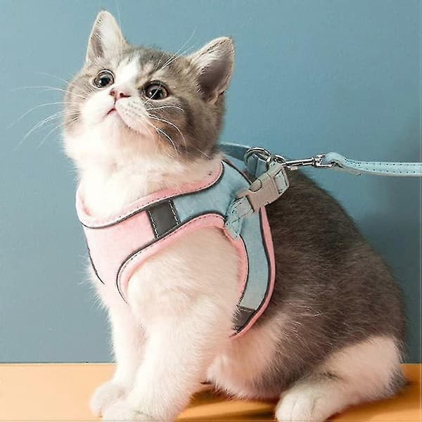 Pink Kitten Reflekterende Udendørs Kæledyrsvest - Medium Størrelse (LGL)