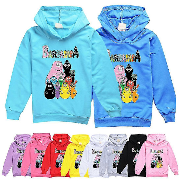 Barnkläder Barbapapa Tecknad Familj Barn Tonåring Anime Huvtröjor Sweatshirts Kläder Småbarn Pojkar Flickor Vinter Långärmad LGL Auburn 120cm