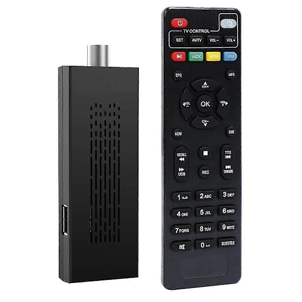 Digital Konverterboks, ATSC TV-tuner Gjemt Bak TV, TV-opptak og Avspilling, TV-tuner+1080P/AV Utgang EU Plugg LGL Black