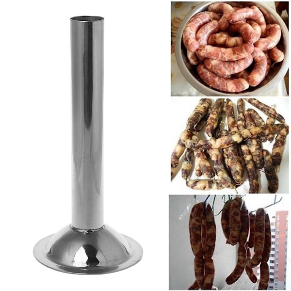 Rustfritt stål #10 Størrelse Kjøttkvern Pølsestopper Rør Horn Trakt Fylling LGL