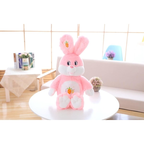 Kæmpe lyserød kanin Plyslegetøj Bunny Fyldedyrsdukke til drenge Fødselsdagsgave påskedag legetøj (28 tommer)